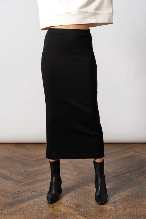 Lala Long Tight Black Ecovero Skirt