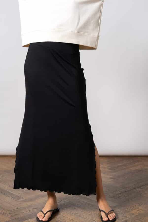 Balza Maxi Skirt Black Tencel Sustainable