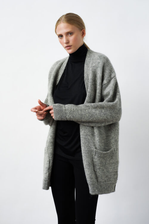 Edda Knitted Cardi - Grey Scandinavian wool gotland sustainable
