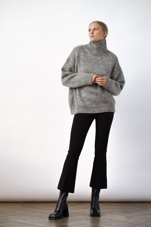 Oma Knitted Turtleneck - Grey - R E S I D U S