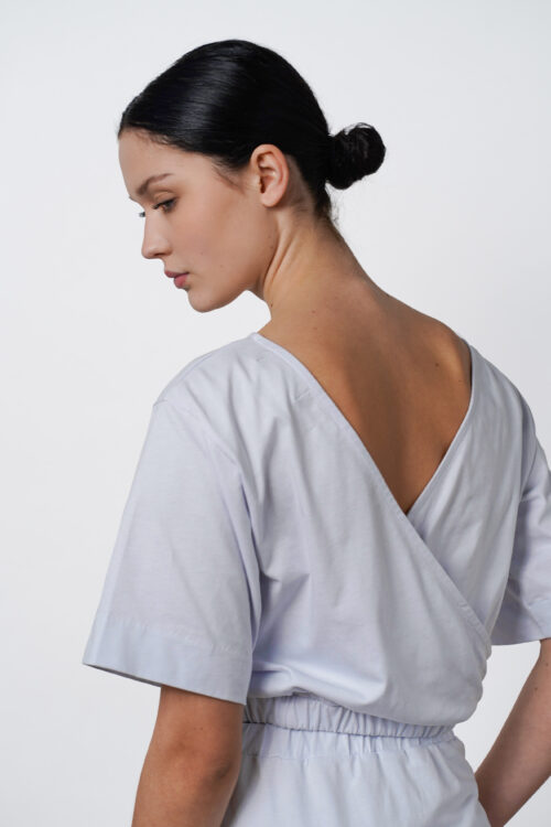 Lorna-Top-Pale-Blue Organic Cotton Sustainable