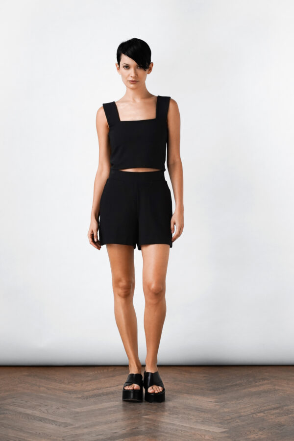 Lola-mini Shorts-Black ecovero sustainable