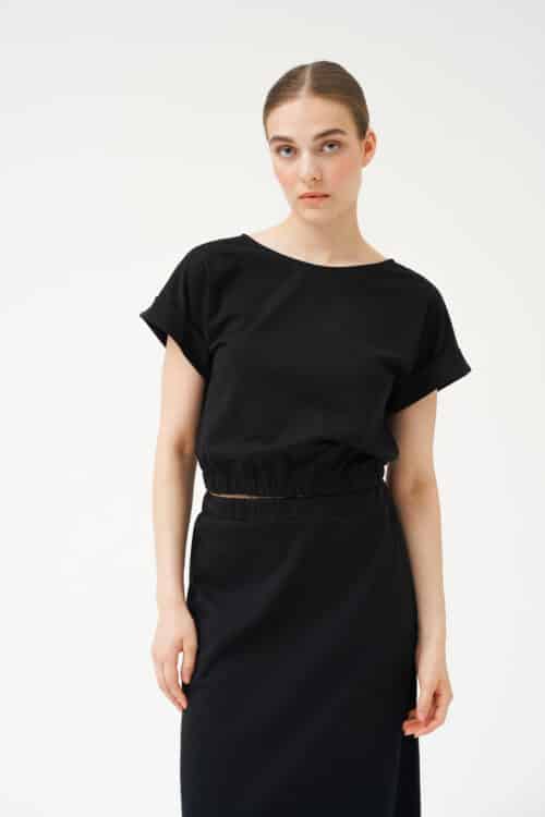 Lily Top - Black organic cotton sustainable