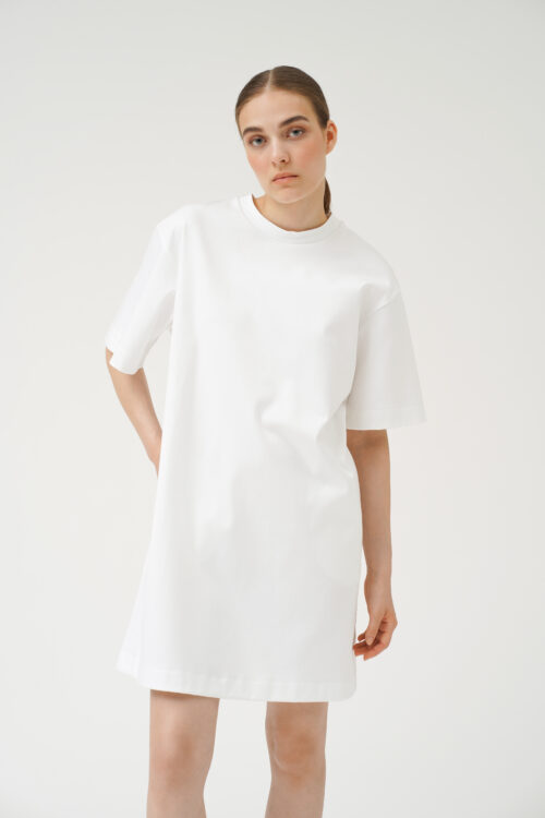 Miu Dress - White organic cotton sustainable