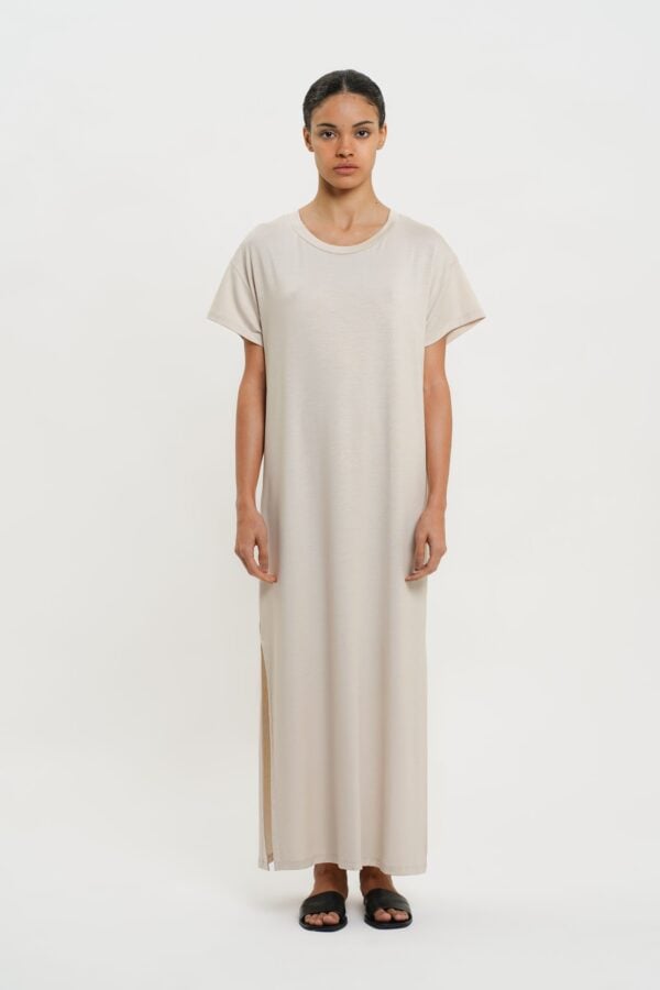 Gwen Dress - Greige sustainable tencel