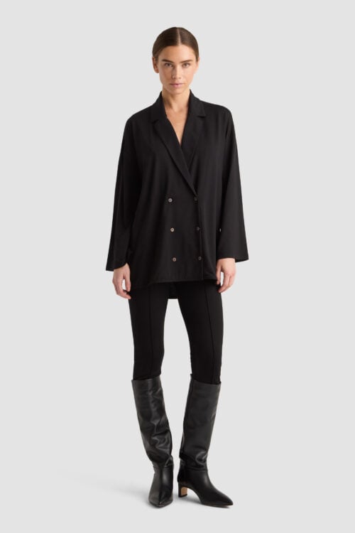 Huberta Blouse - Black tencel sustainable