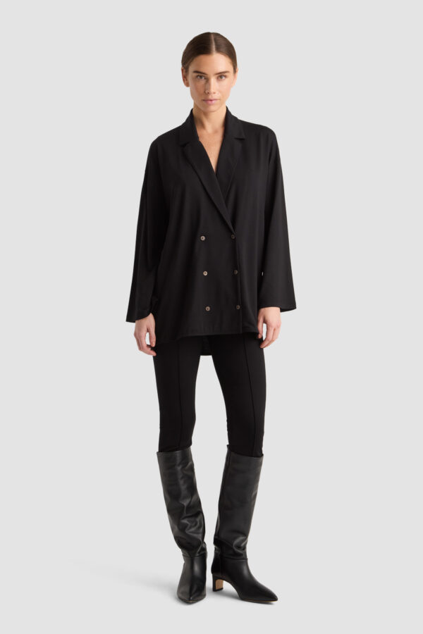 Huberta Blouse - Black tencel sustainable