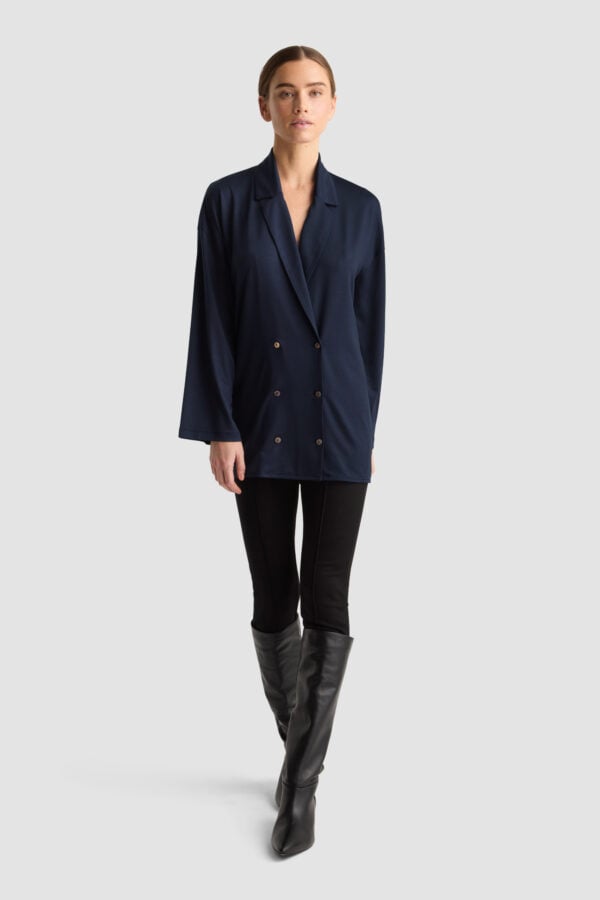 huberta blouse midnight tencel sustainable