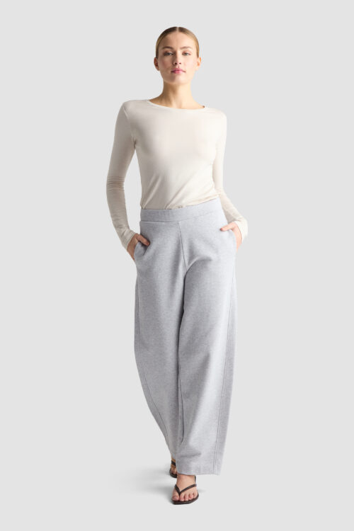 MOON_SWEATPANTS_GREY_MELANGE Sustainable organic cotton