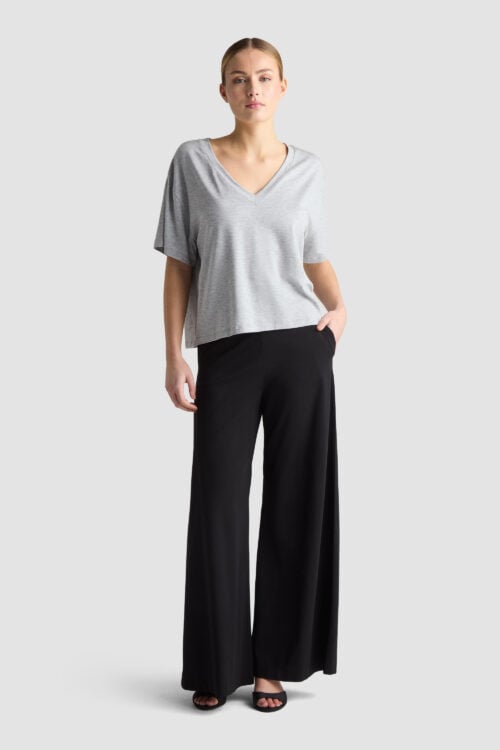 SISI_TEE_GREY_MELANGE sustainable tencel