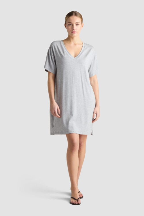 SINNA_DRESS_GREY_MELANGE Sustaianble tencel