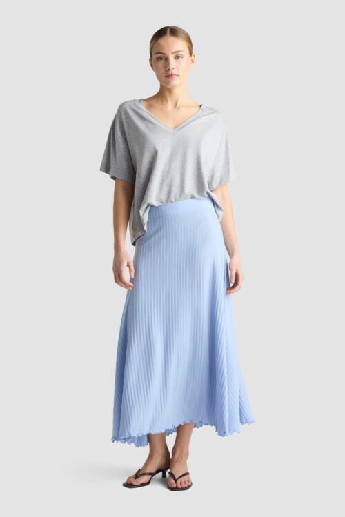 PEONY_SKIRT_CLOUD sustainable rib tencel
