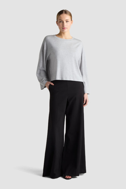 GIGI_TOP_GREY_MELANGE sustainable tencel