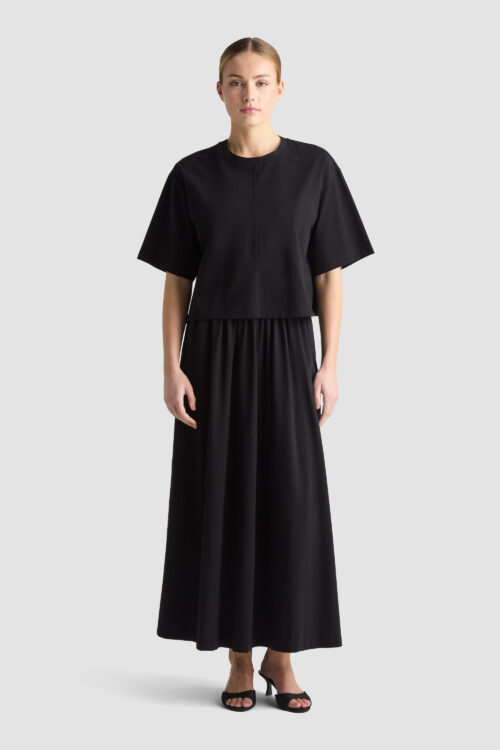 TIBI_TEE_BLACK sustainable organic cotton