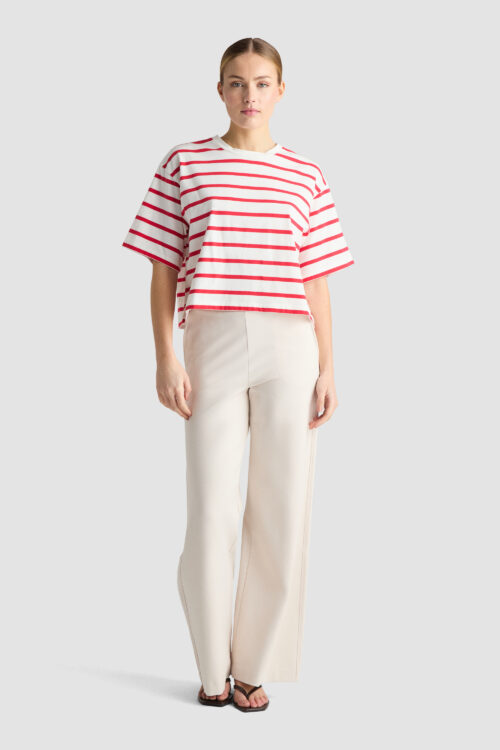 TIBI_TEE_RASPBERRY_STRIPE sustainable organic cotton