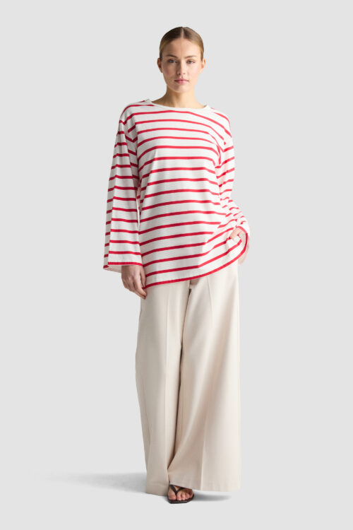 BRETON_TOP_RASPBERRY_STRIPE sustainable organic cotton
