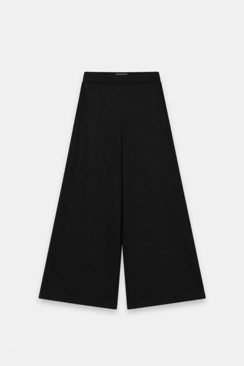 Luna Pants in Black – extra-wide-leg pants in LENZING™ ECOVERO™ viscose