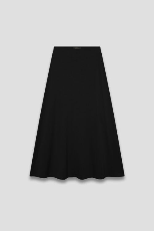 Grace Skirt - Black – front view laid flat