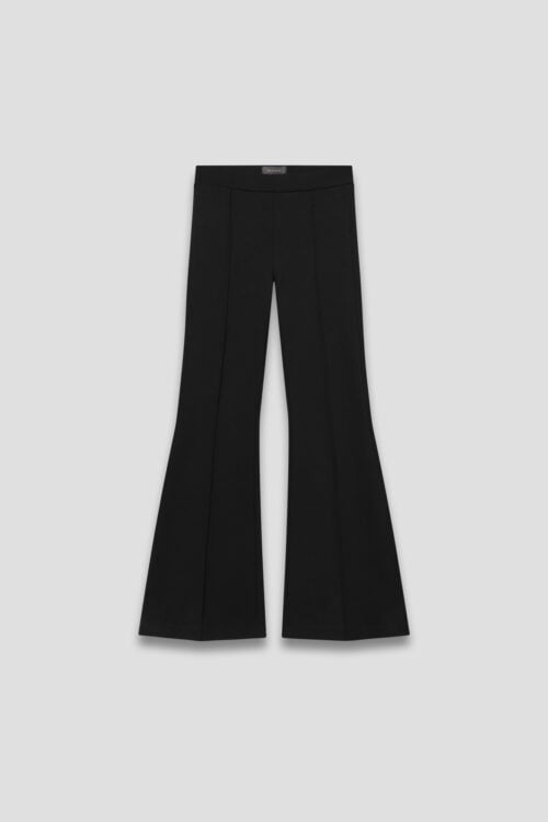 Lindy Pants in Black – full-length bell-bottom pants in LENZING™ ECOVERO™ viscose